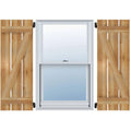 Rough Sawn Western Red Cedar Board-n-Batten Shutters S54866