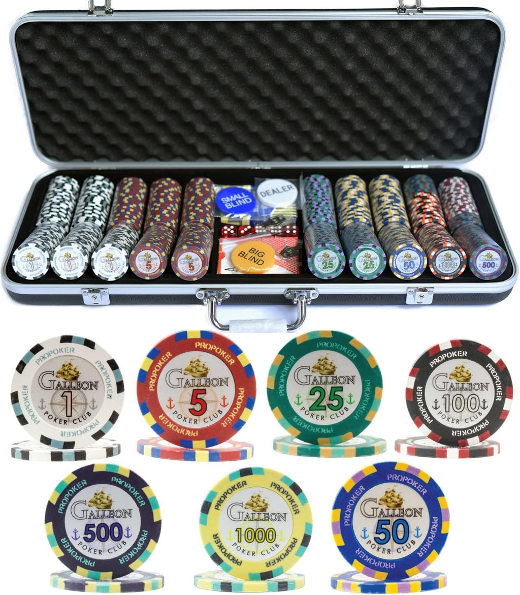 500 Piece Clay Poker Set with Reinforced Case B25144