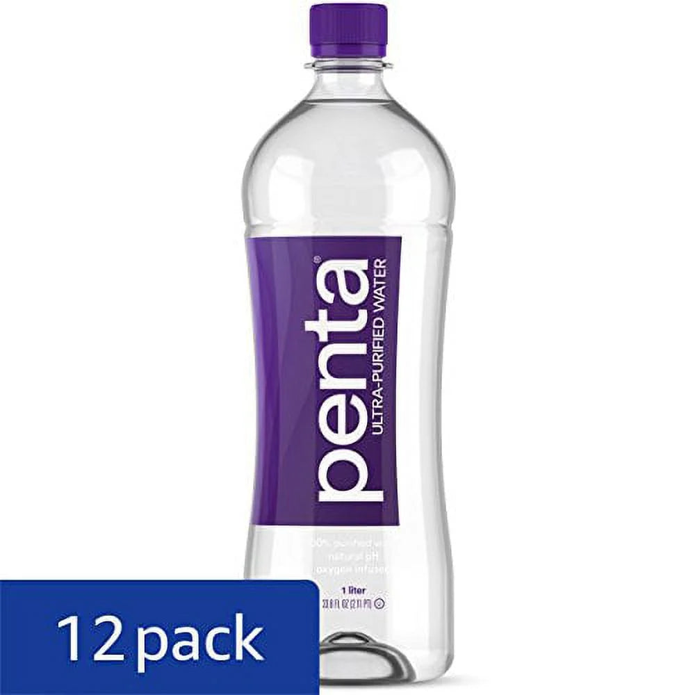 Purified Bottled Water, 33.8 Ounce (Pack of 12) T85870
