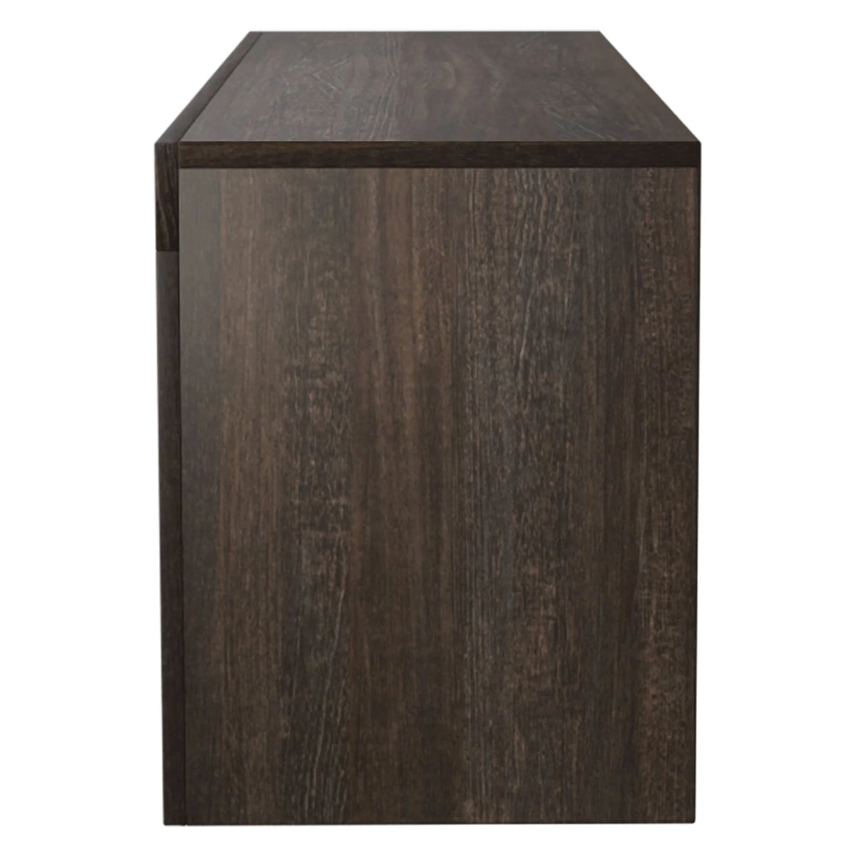 Brown Farmhouse TV Stand with Storage Drawers and Media Shelves Y274