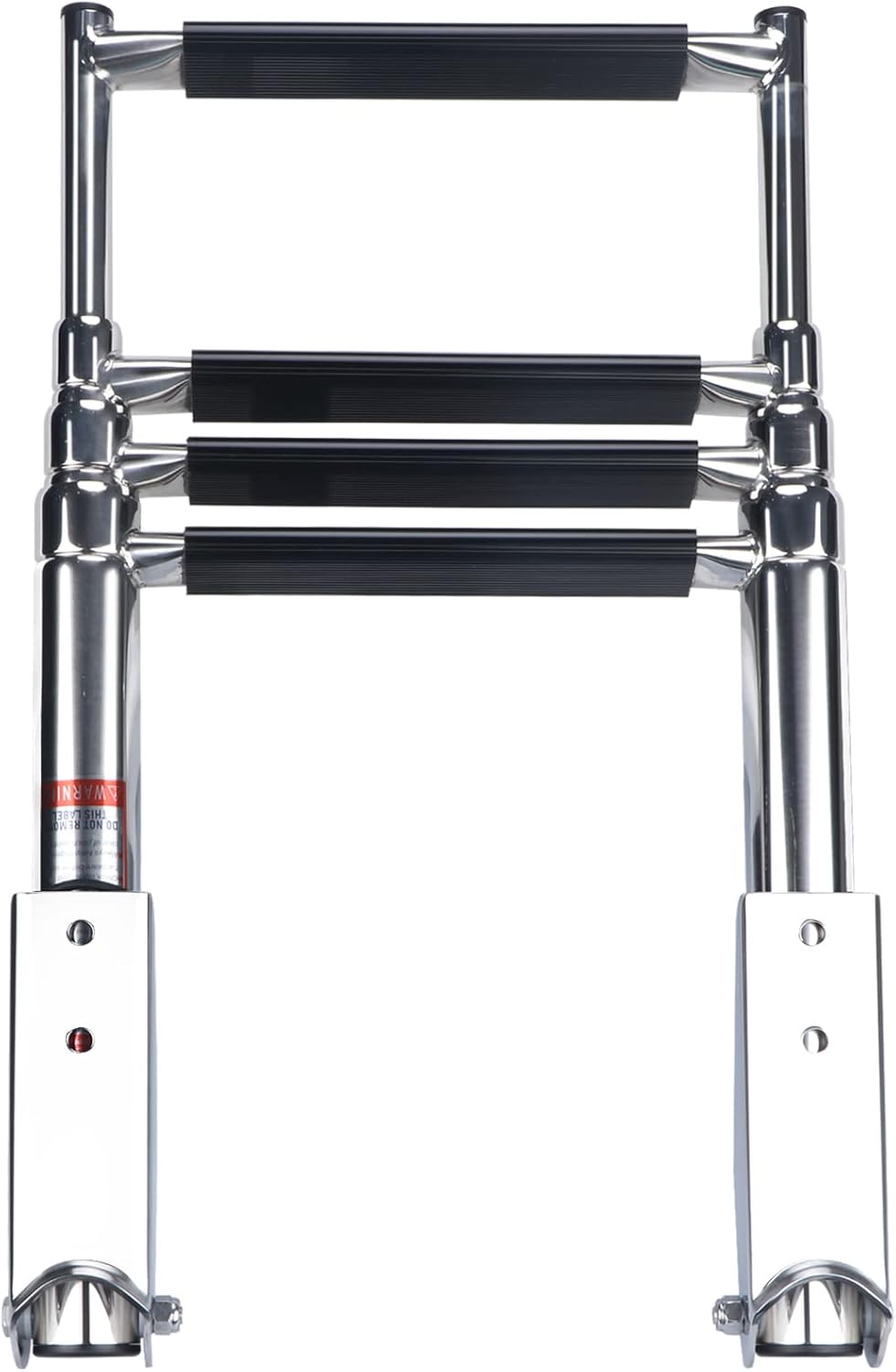 Telescopic 4 Step Stainless Steel Boat Ladder, 900 Pound Capacity, Pack of 2 W1905