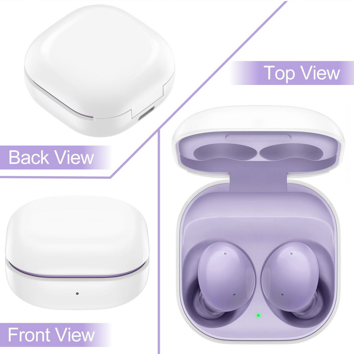 Purple Truly Wireless Bluetooth Headphones with Noise Isolation P889673