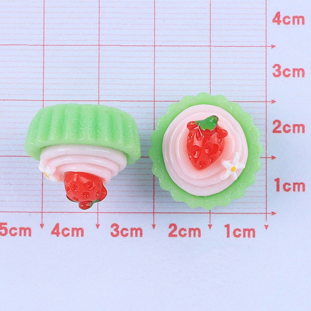 10 Pcs Mini Simulation Cake Cookies Chocolate Toast Fruit Pudding Dollhouse Decorations H7945
