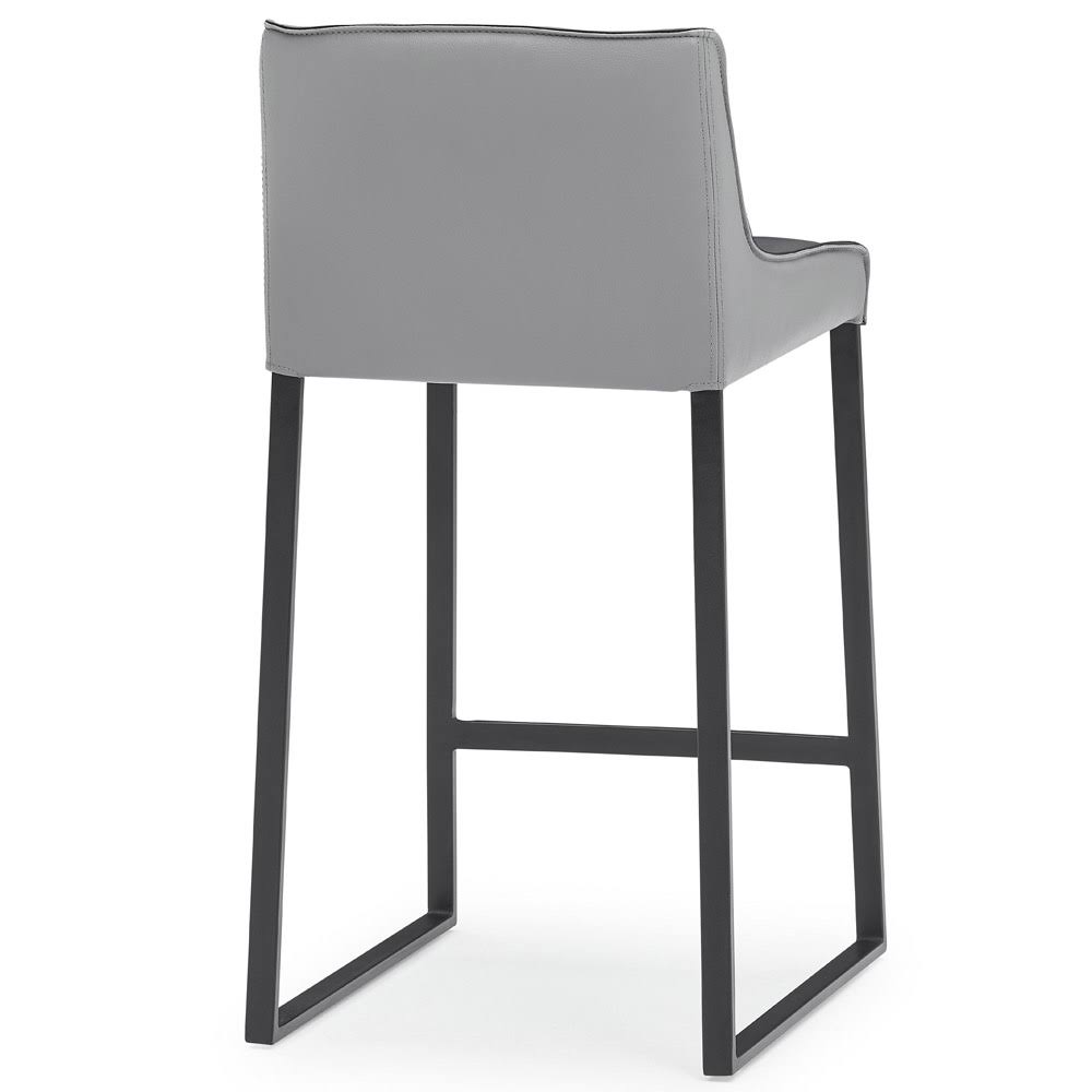 Black and Dark Gray Leatherette Counter Stool K90788