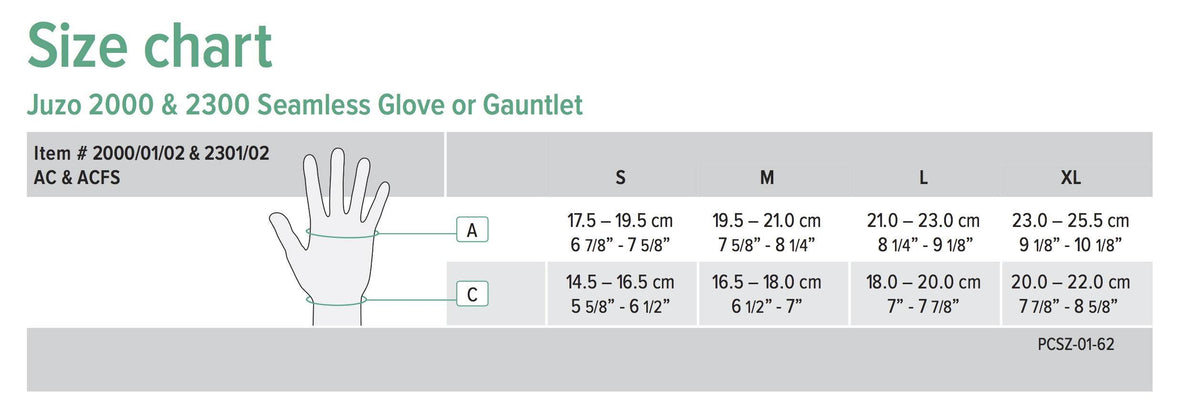 Soft Seamless Glove Left 20-30 mmHg Black Small O371