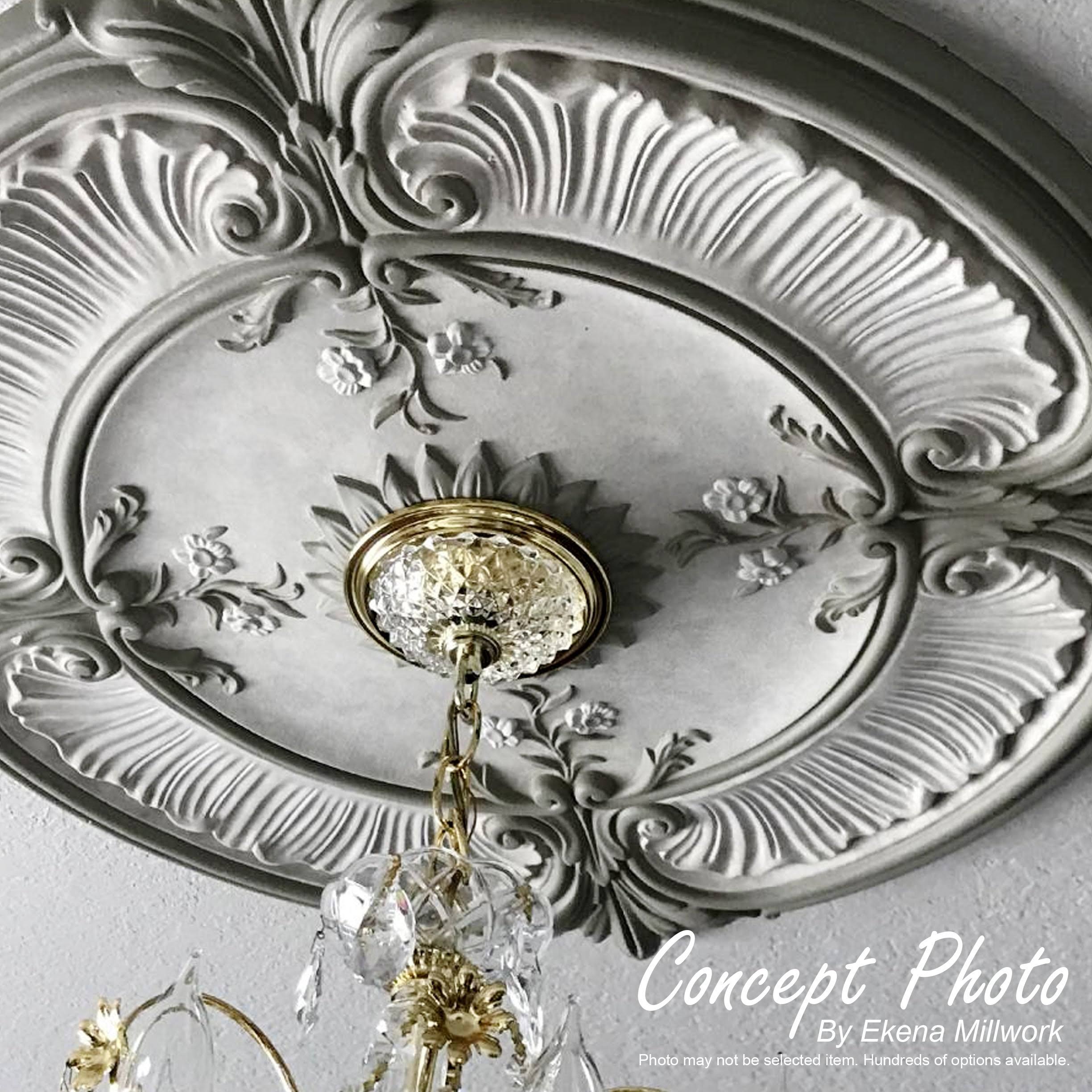 18 1/8x22OD 3 5/8x22ID x 1 1/8x22P Ceiling Medallion T24235
