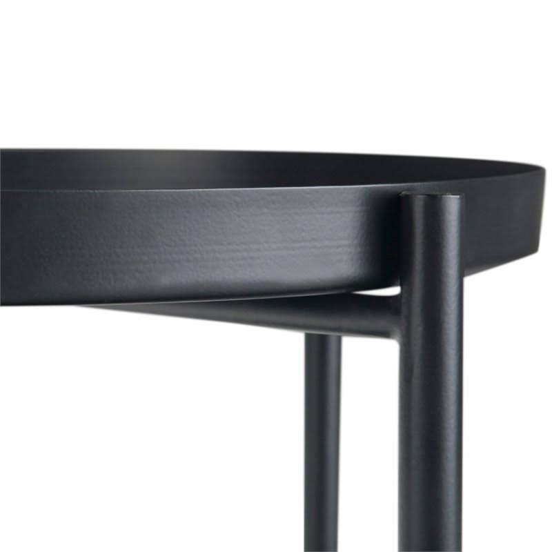 Black Metal End Table D8651