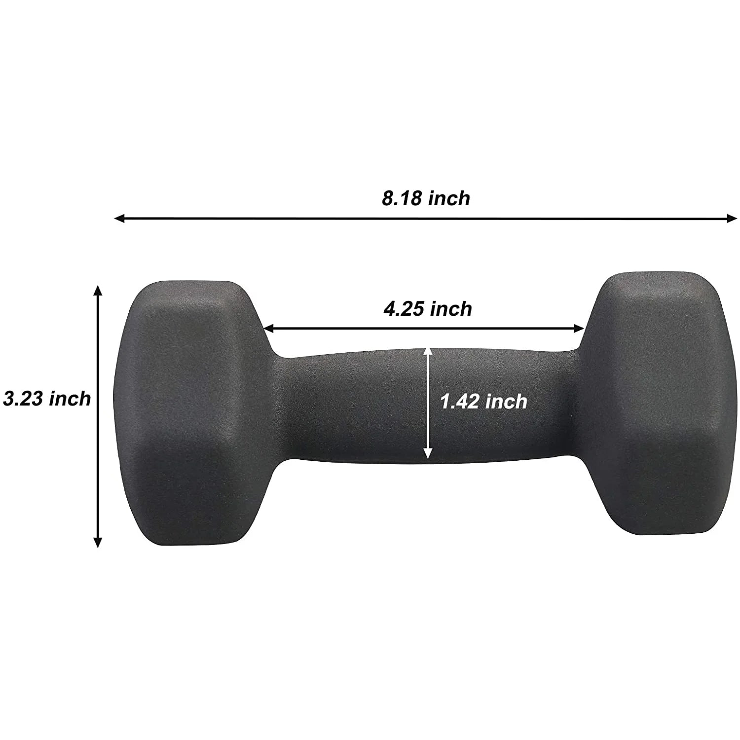 8lb Hex Neoprene Dumbbells Set of 2 I181784