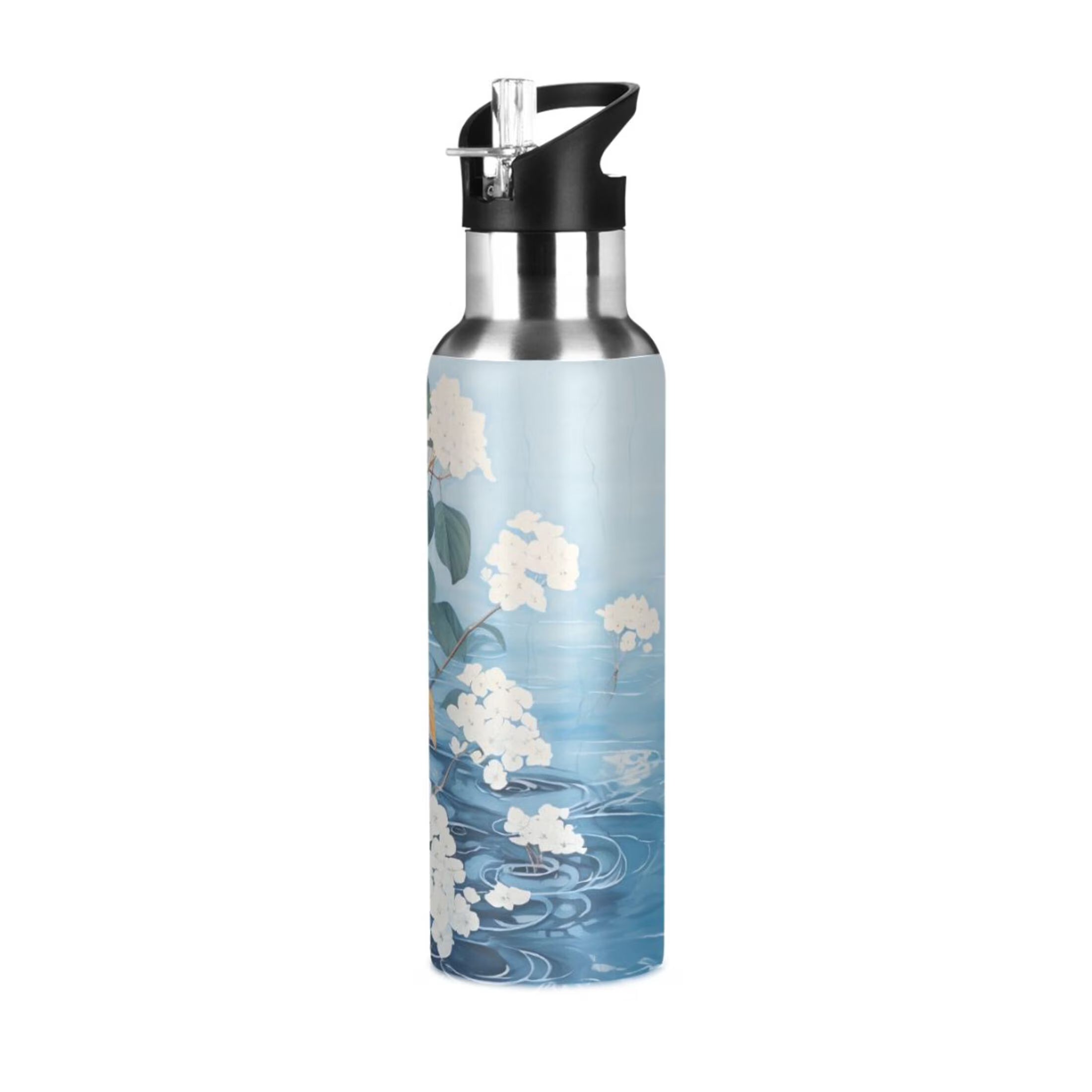 20 oz Insulated Stainless Steel Water Bottle with Straw Lid R271642