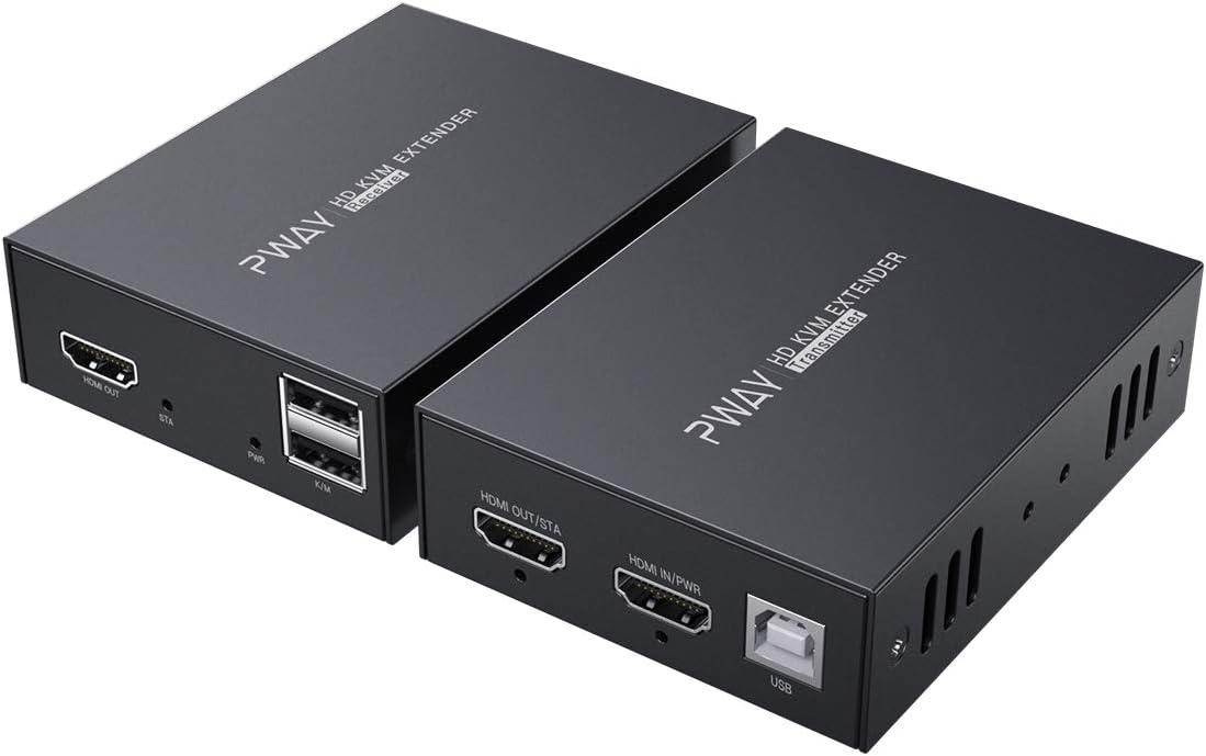 HDMI KVM USB Extender Over Ethernet Cat5e/6 Up to 50m/164ft, 1080P 3D, Pack of 2 Y5136