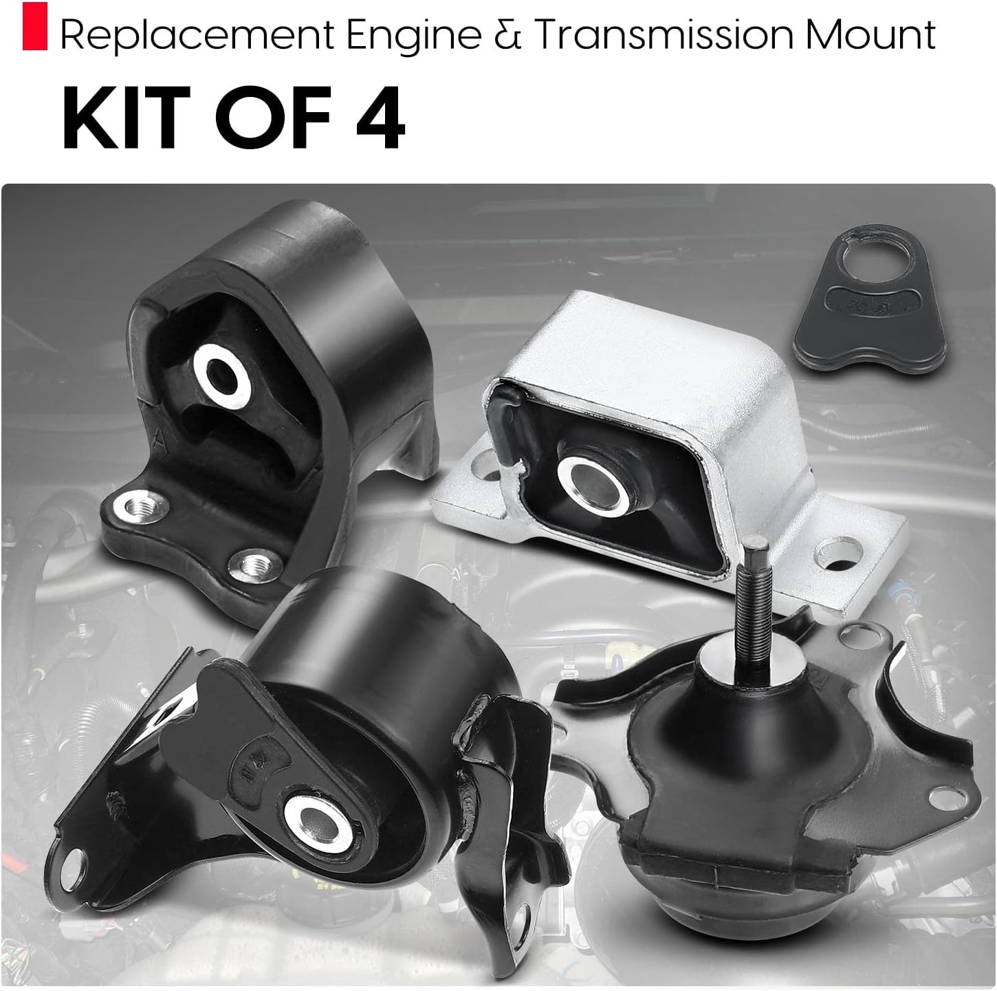 Engine Motor and Transmission Mount Kit Compatible with Honda CR-V 2002-2006 L4 2.4L Automatic Transmission 4 PCS I280623