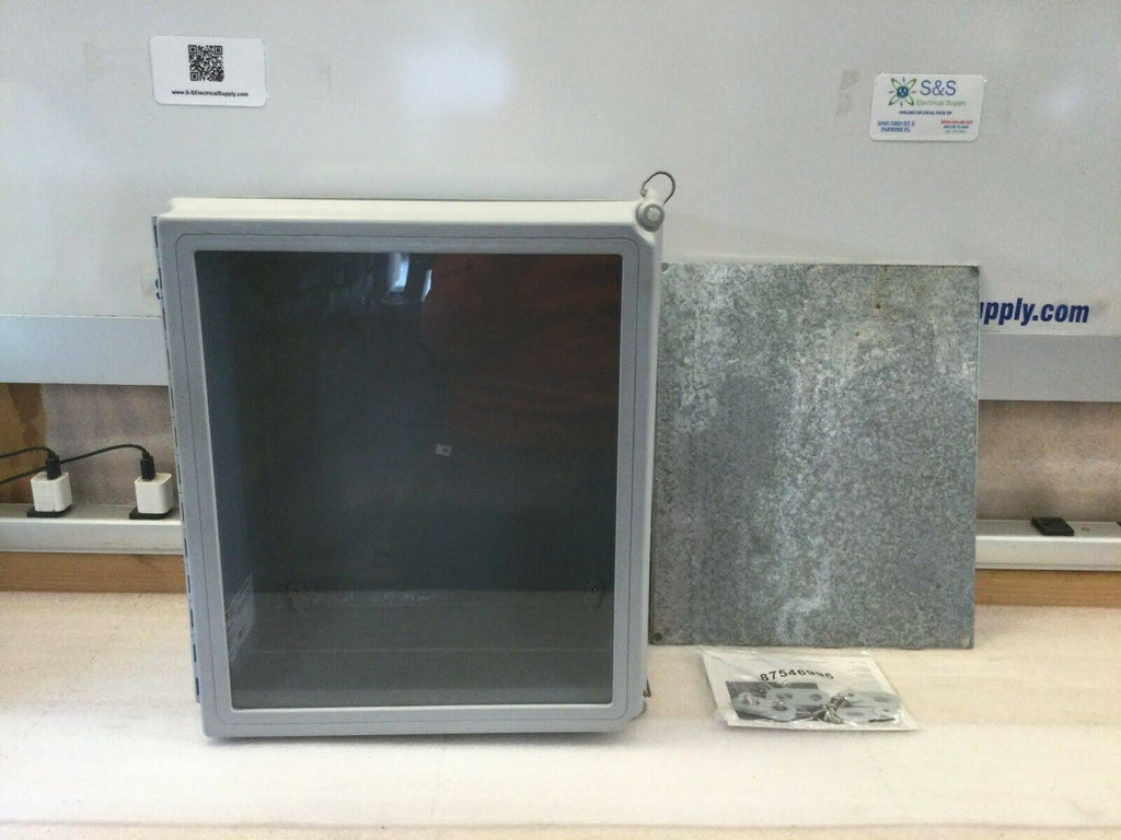 NEMA 4X Fiberglass Enclosure with Window Quick Release Cover F9515