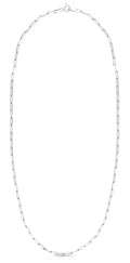 925 Sterling Silver Paperclip Chain Necklace 20 Inch Z428681