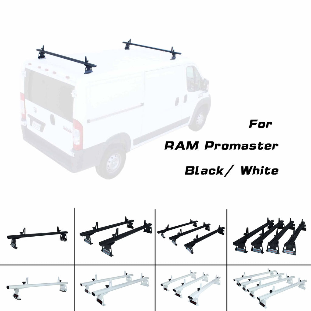 Aluminum 3 Bar Van Roof Rack System With Ladder Stopper White U171