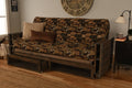 Rustic Walnut Finish Full Futon with Storage Drawers J9696