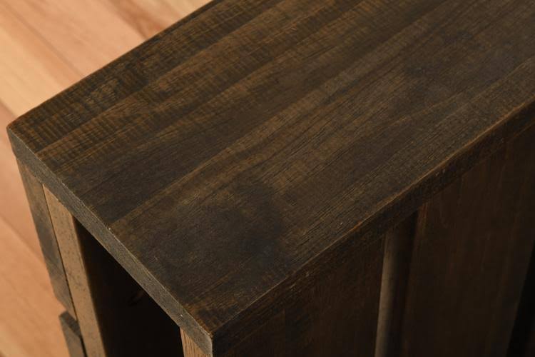 Rustic Walnut Finish Full Futon with Storage Drawers J9696