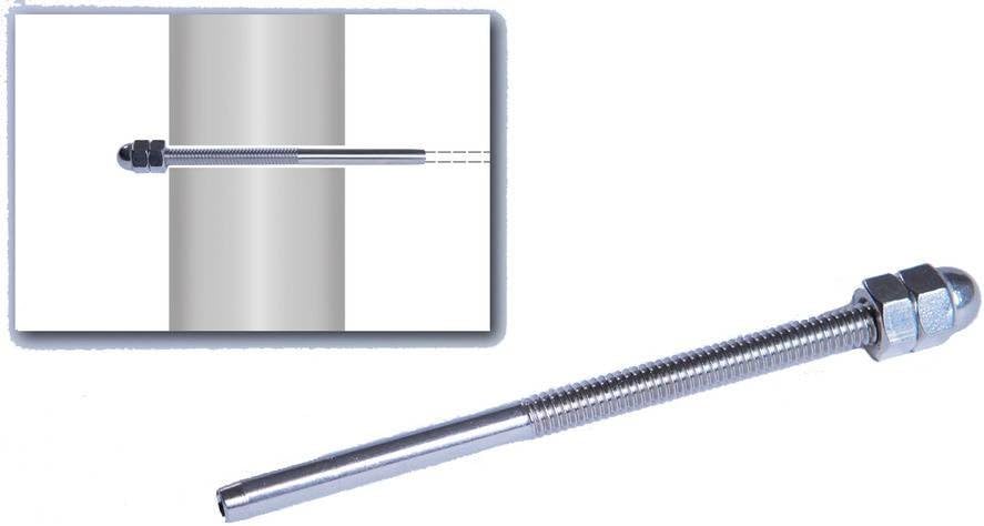 Stainless Steel Hand-Crimp Threaded Terminal Tensioner and Stemball Swage Combination Pack for 1/8 Cable Railing - Lot of 10 Pack E83450