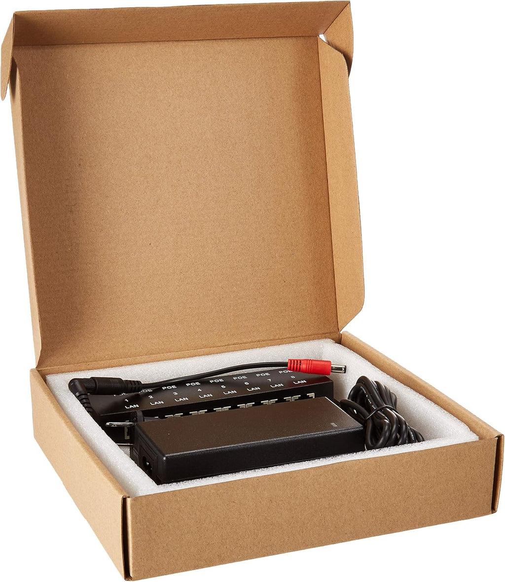 8 Port Passive PoE Injector with 48V 60W Power Supply H8774