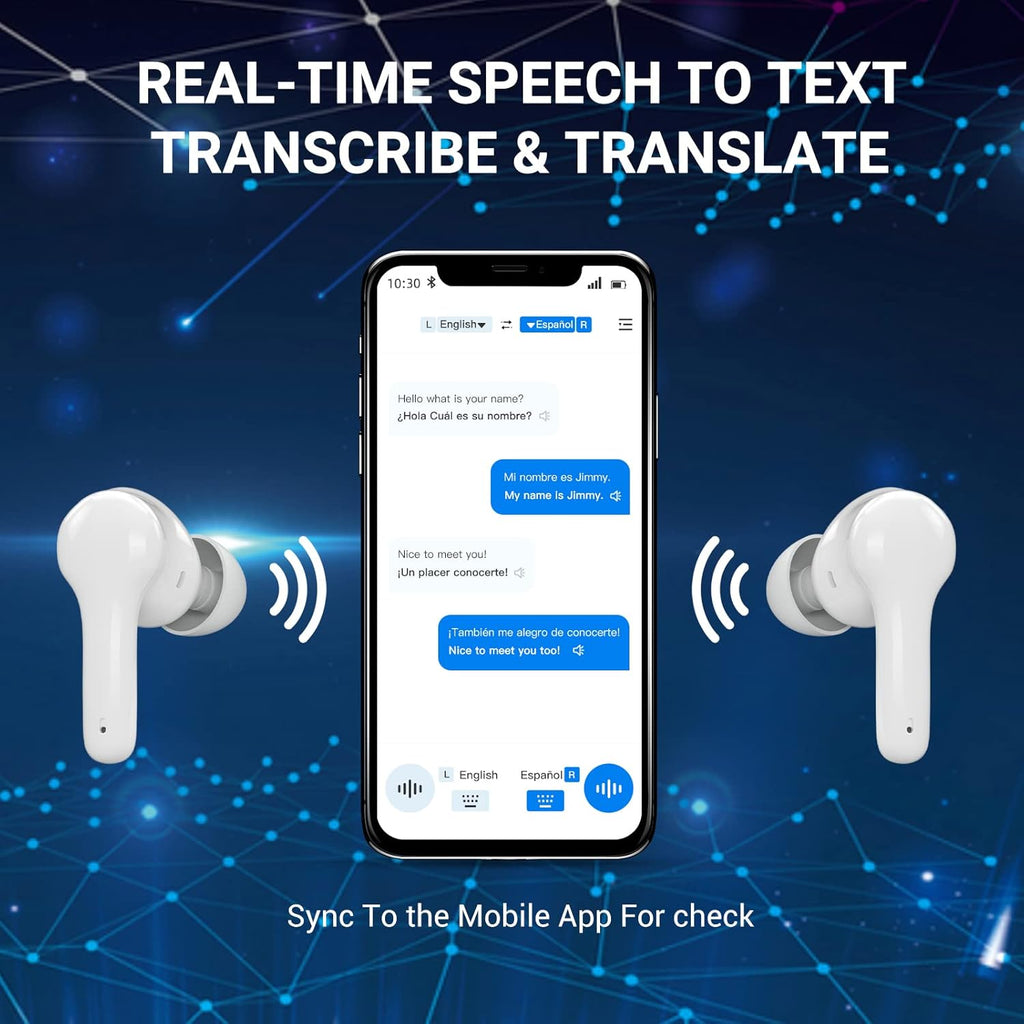 71 Language Instant Voice Translator Earbuds with Bluetooth R842004