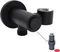 Solid Brass Matte Black Wall Supply Elbow with Hand Shower Holder I24913