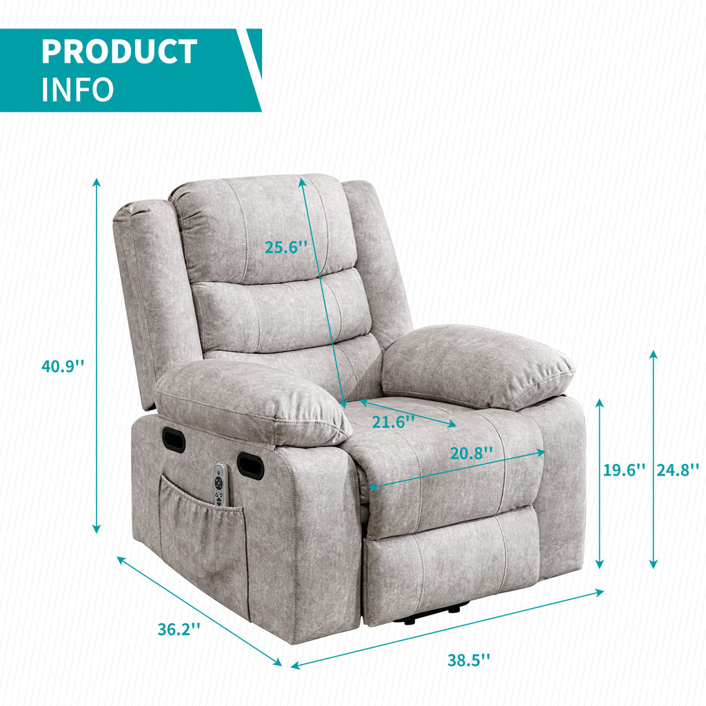Beige Electric Massage Recliner Chair J6500