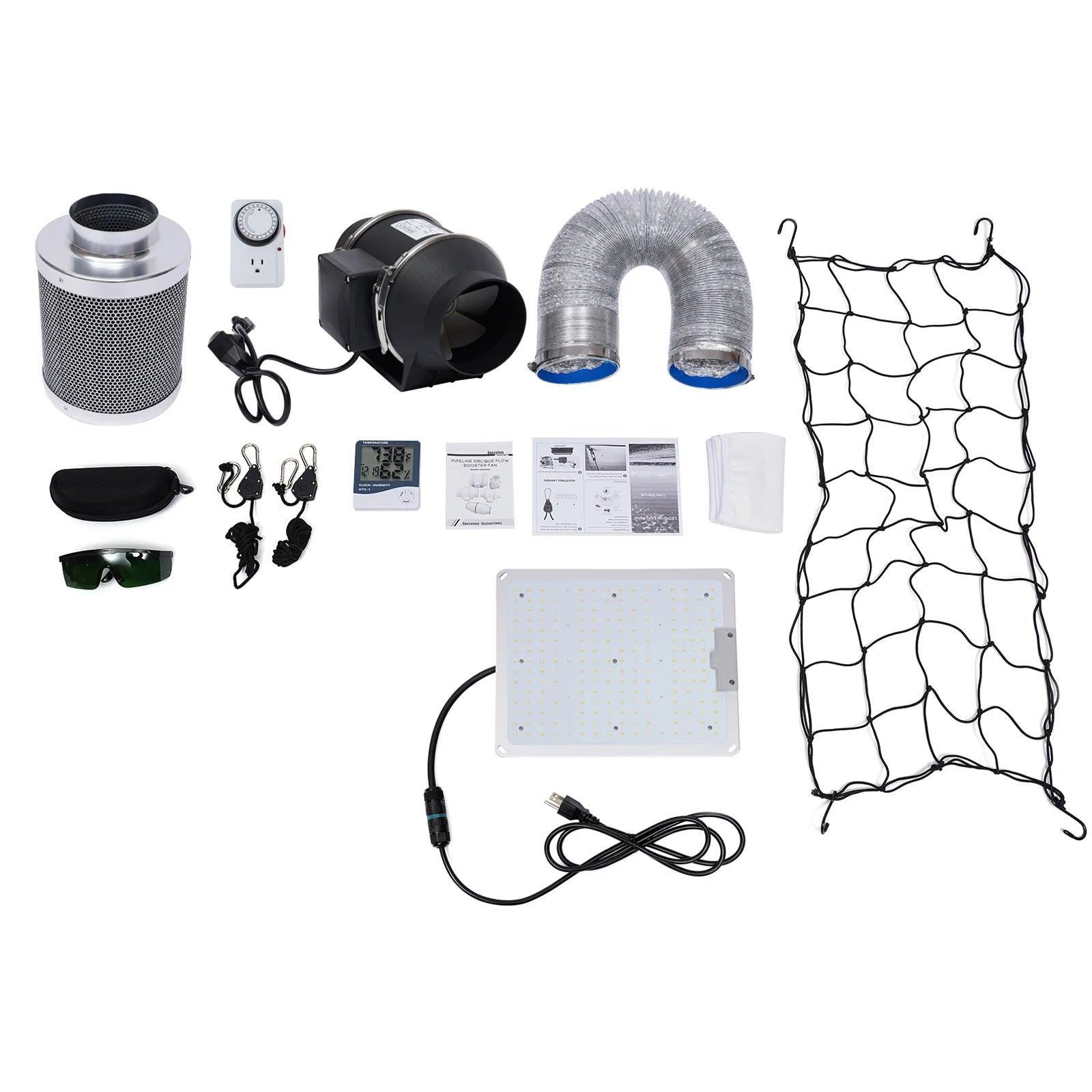 Grow Tent Kit with LED Grow Light and Ventilation Kit Z82144