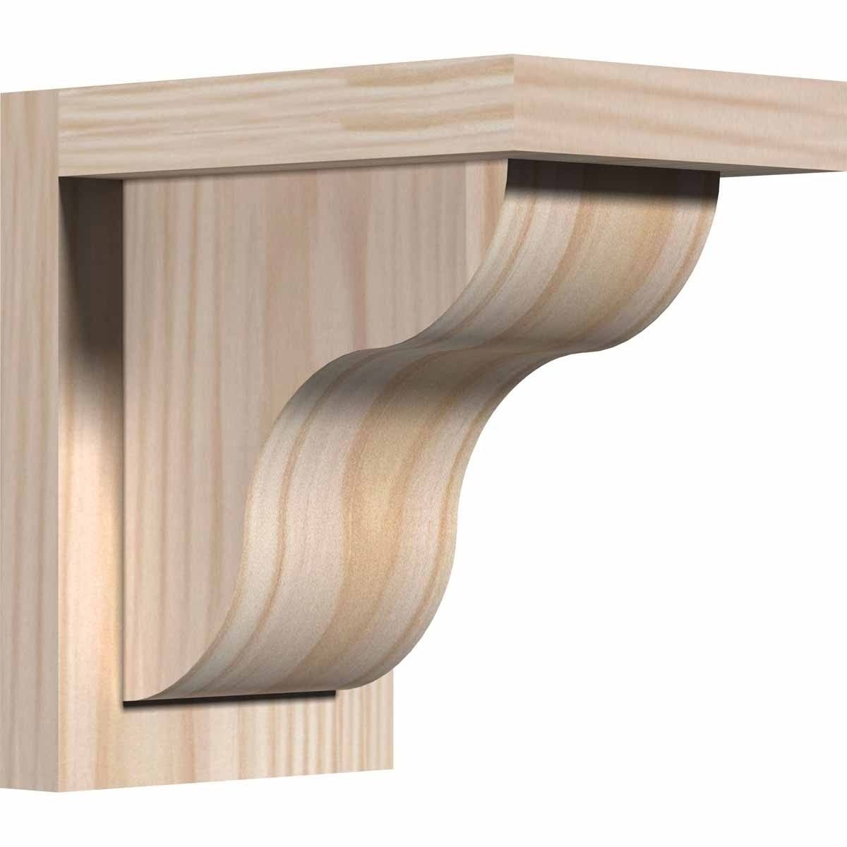 Carmel Smooth Corbel w/Backplate, Douglas Fir Y4863