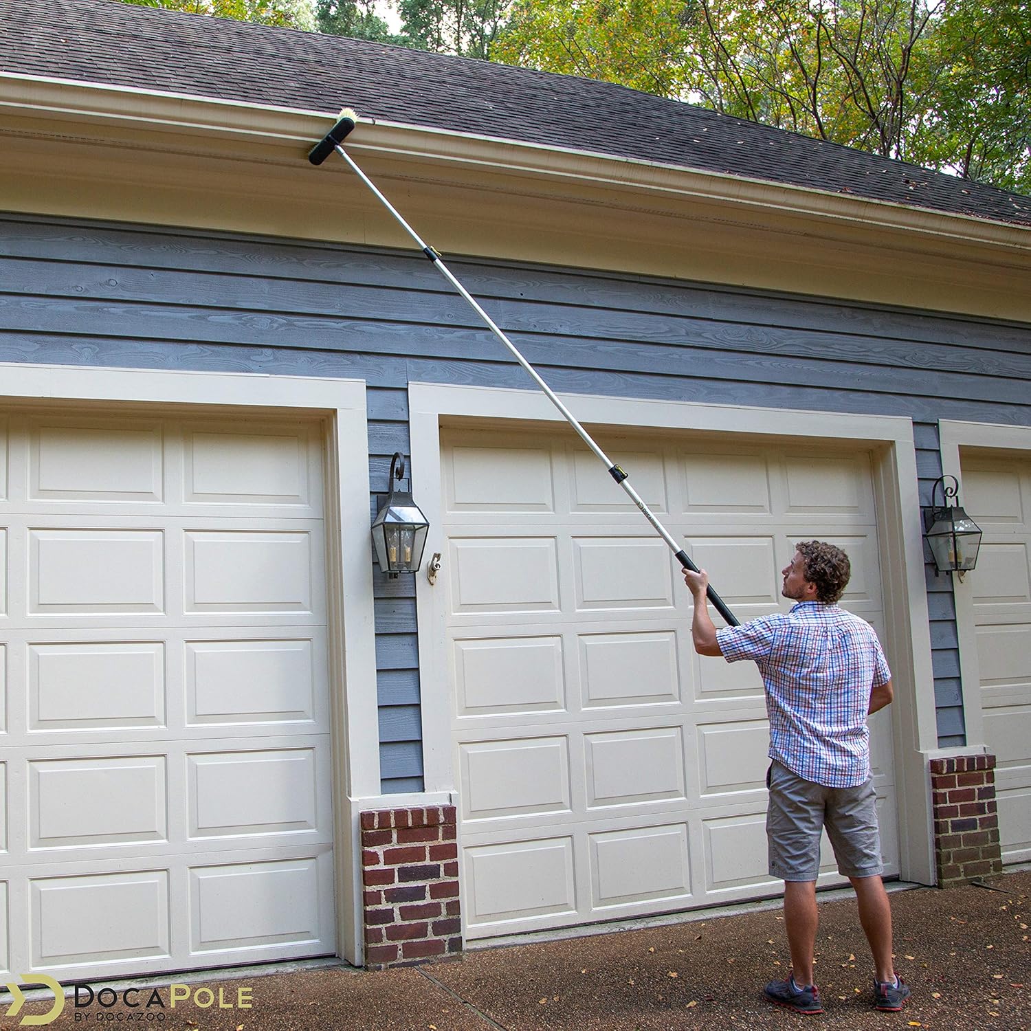12 Foot High Reach Brush Kit with Extension Pole, 3 Brushes E741