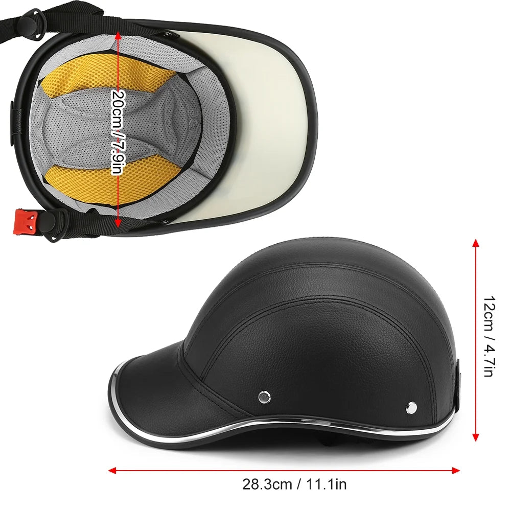 Cycling Safety Helmet Baseball Hat for Motorcycle Bike Scooter X8645