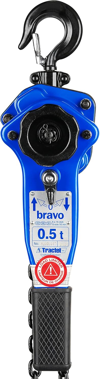 Lever Chain Hoist, 3/4 Ton Capacity, 10 ft Lift L6801