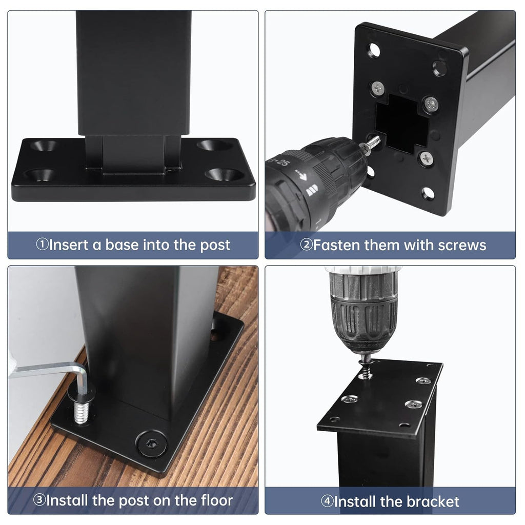 Black Powder Coated Aluminum Post Pack of 2 V68366
