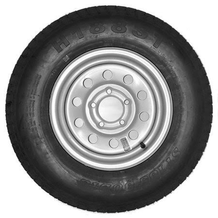 Silver Modular 13 in. 5 Lug Trailer Tire on Rim U357030