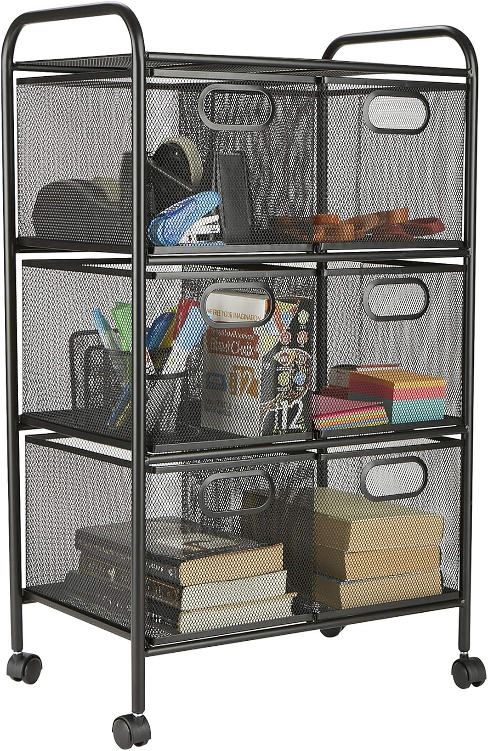 Rolling Storage Cart with 3 Drawers W368