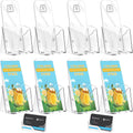 8 Pack Acrylic Brochure Holder Clear Plastic Rack Card Holder H34495