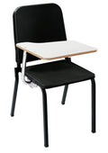 Black Music Stack Chair with Left Tablet Arm F860