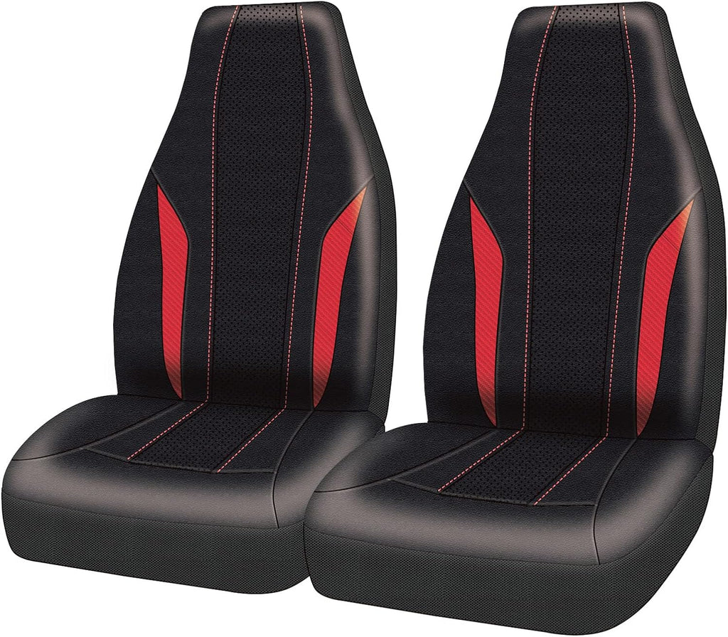 Carbon Leather Universal Car Seat Cover Full Set F91214