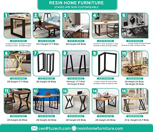 Large Epoxy Resin Dining Table (48 x 24 Inches) P841588