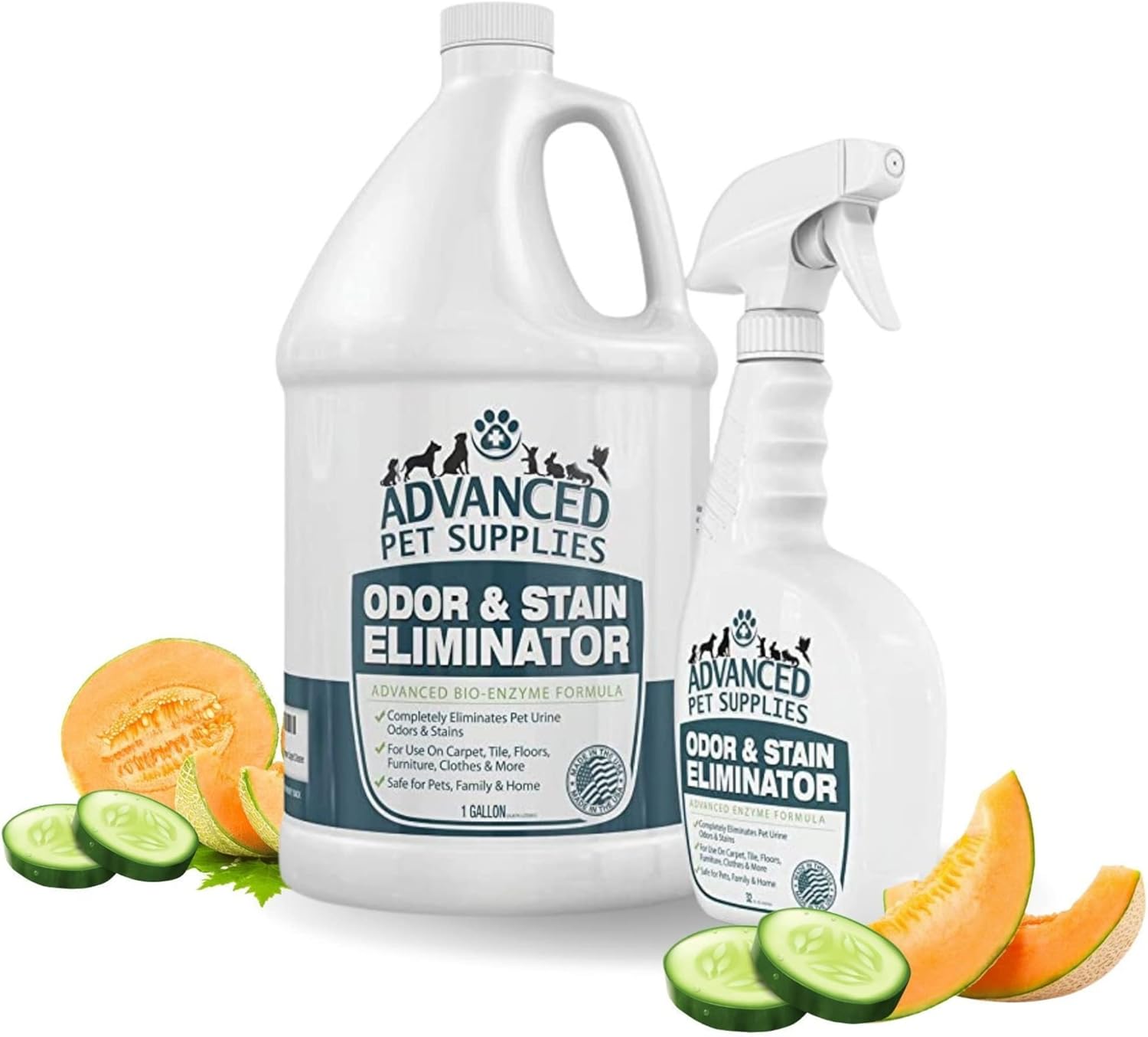 Enzyme Pet Stain and Odor Remover Carpet Cleaner, Gallon Refill Pack of 2 G66524