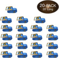 Blue Polyester E-Track Ratcheting Cargo Tie-Downs M10174