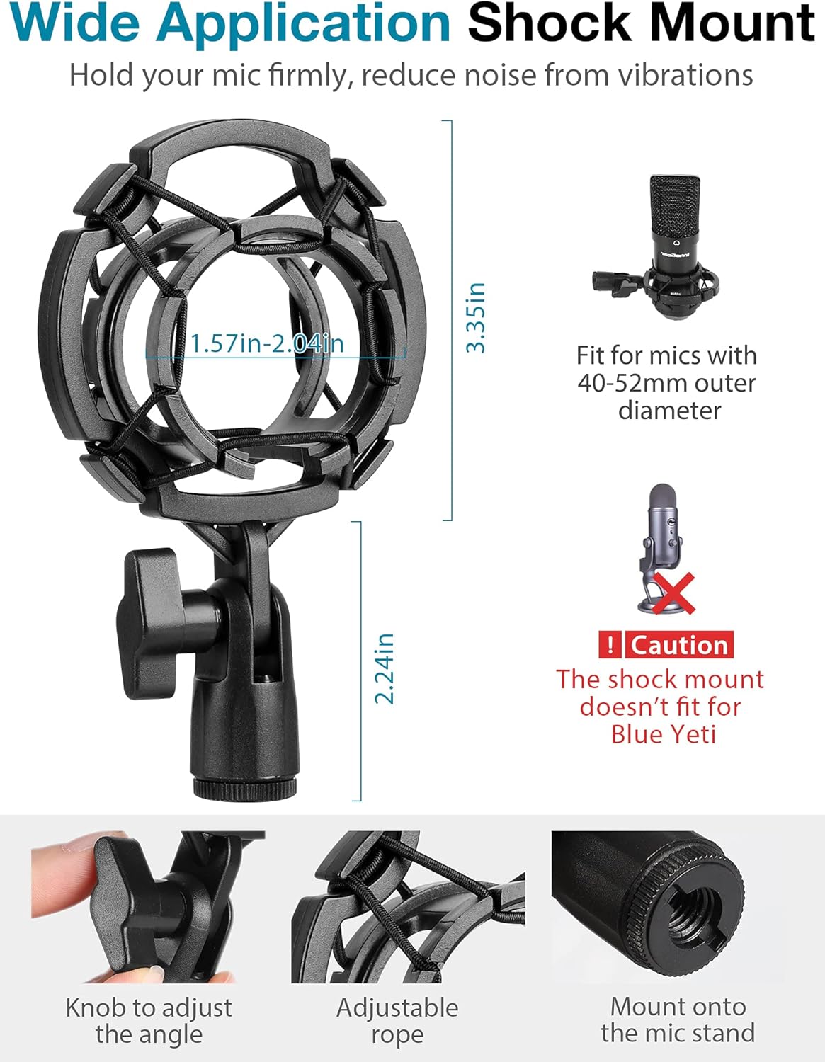 Boom Scissor Arm Microphone Stand with Shock Mount, Pack of 2 A256982