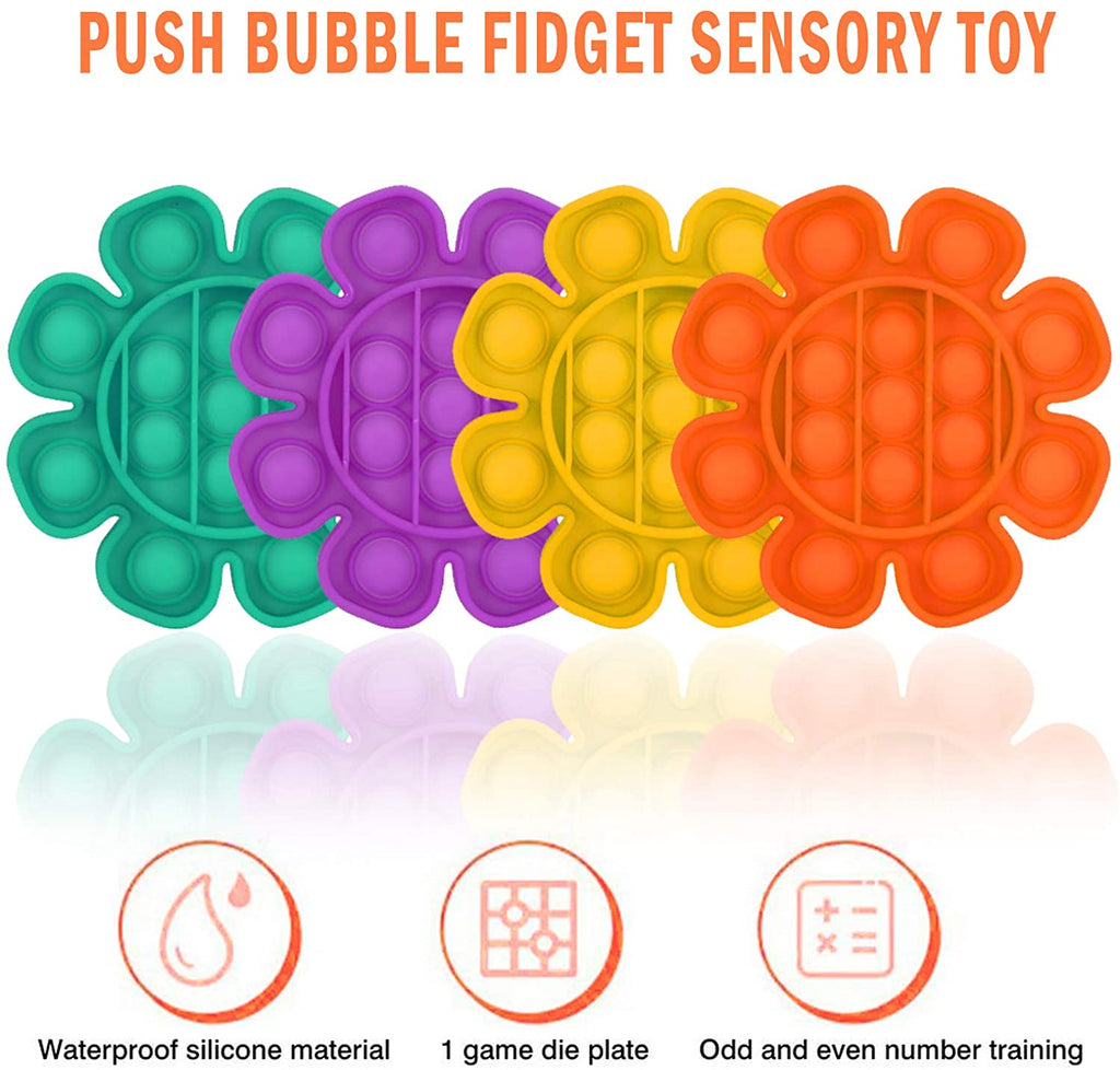 4 Pcs Silicone Push Pop Bubble Fidget Sensory Toy I968