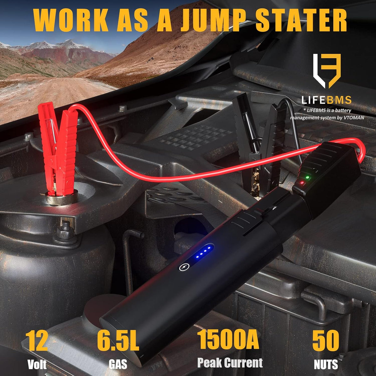 Cordless Pressure Washer with Jump Starter Battery Pack V98040