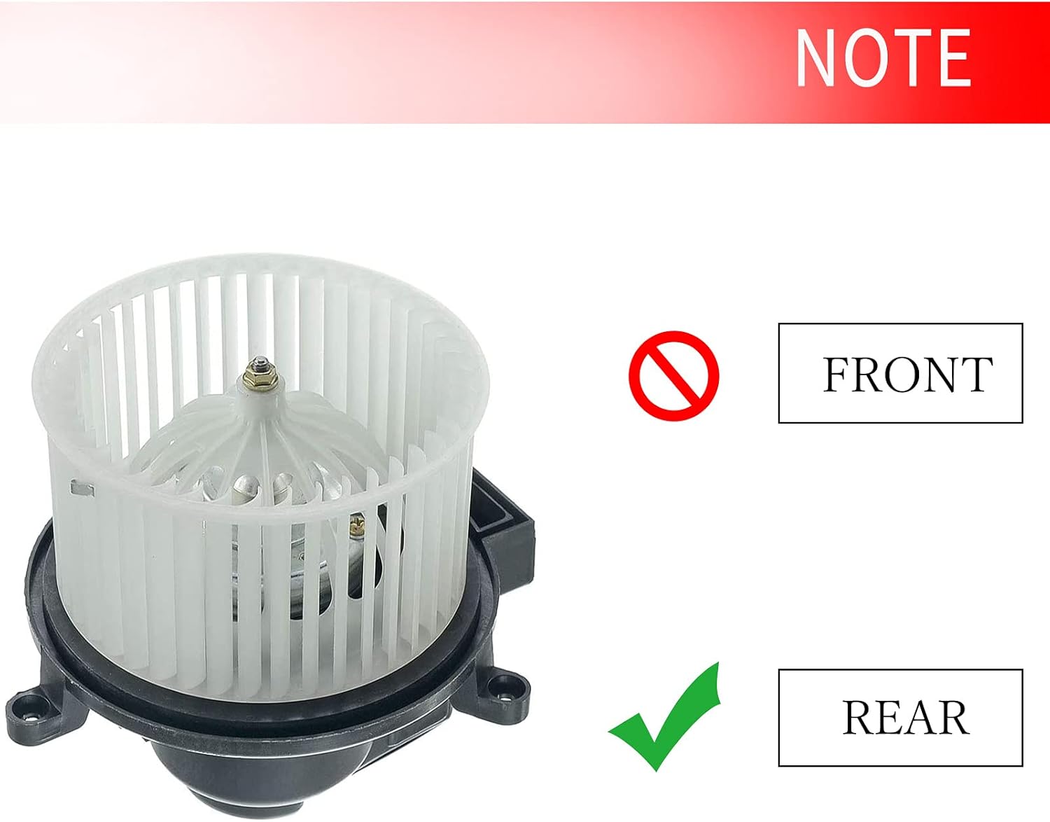 Rear Heater Blower Motor with Fan Cage Pack of 2 C627839
