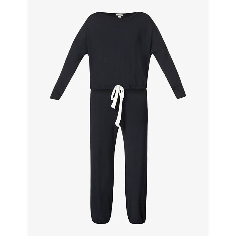 Black/Ivory Modal Slouchy PJ Set P3117