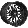 22x12 8x170 Black Milled Wheel I897