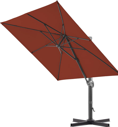 11 ft. Aluminum Cantilever Umbrella with 360° Rotation (Brick Red) W2790