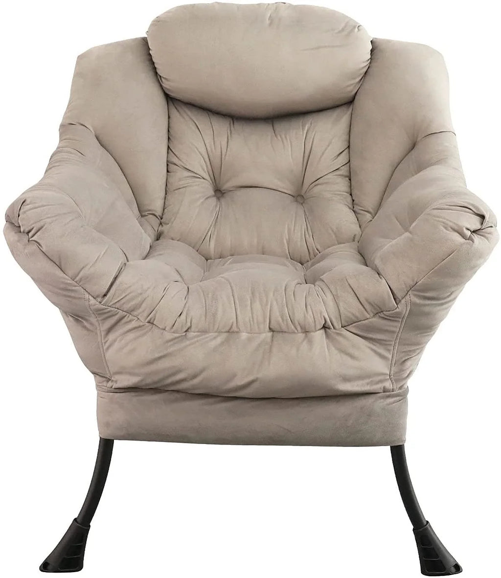 Accent Reclining Armchair with Removable Metal Legs and High-Density Foam E336972