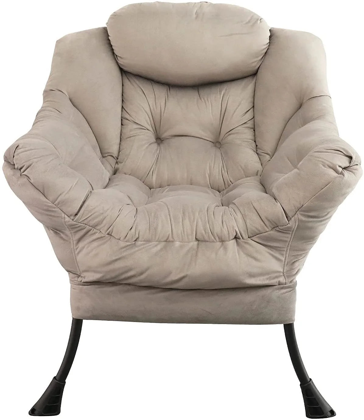 Accent Reclining Armchair with Removable Metal Legs and High-Density Foam E336972