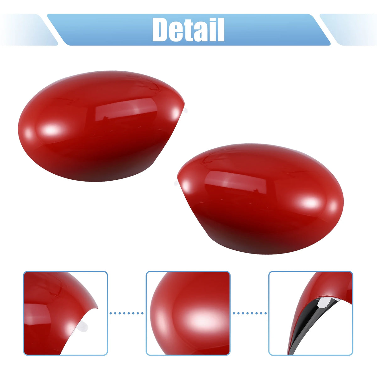 Red Rearview Mirror Cover for Mini Cooper S R50/R53 V4248