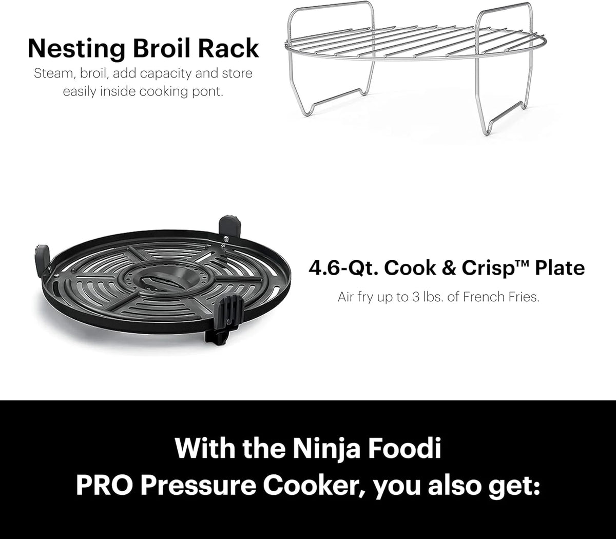6.5 qt 11-in-1 Pro Pressure Cooker Air Fryer with Stainless Finish T85364